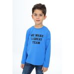 Toontoy Erkek Çocuk Baskılı Tişört Saks 7 YAŞ