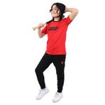 Toontoy Erkek Çocuk Baskılı Üçlü Eşofman Takım Kırmızı 6-7 YAŞ