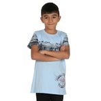Toontoy Erkek Çocuk Black Baskılı T-Shirt - 8 Yaş - Mavi