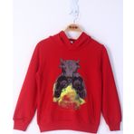 Toontoy Erkek Çocuk Boks Eldivenli Boğa Baskılı Sweatshirt