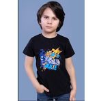 Toontoy Erkek Çocuk Born To Skate Baskılı Tişört Siyah 3 YAŞ