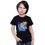 Toontoy Erkek Çocuk Born To Skate Baskılı Tişört Siyah 4 YAŞ