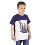 Toontoy Erkek Çocuk Brooklyn Baskılı Garnili Tişört Lacivert
