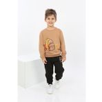 Toontoy Erkek Çocuk Çantalı Yazı Baskılı Eşofman Takım