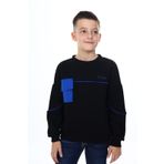 Toontoy Erkek Çocuk Cep Detaylı Baskılı Sweatshirt Siyah 7 YAŞ