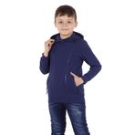 Toontoy Erkek Çocuk Cepli Fermuarlı Asimetrik Kesim Hırka Lacivert 10 YAŞ