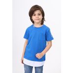 Toontoy Erkek Çocuk Cepli Pamuklu Tişört Saks 7 YAŞ