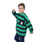TOONTOY Erkek Çocuk Çizgili Sweatshirt, 5 Yaş, 23297, Çimen Yeşili, erkek-çocuk