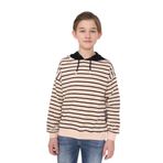 Toontoy Erkek Çocuk Çizgili Sweatshirt Bej 12-13 YAŞ