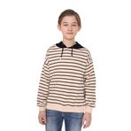 Toontoy Erkek Çocuk Çizgili Sweatshirt Bej 8-9 YAŞ
