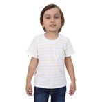 Toontoy Erkek Çocuk Çizgili Tişört Açık Sarı 4 YAŞ