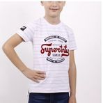 Toontoy Erkek Çocuk Çizgili Tişört Kırmızı 6 YAŞ