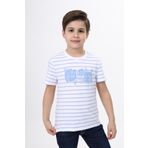 Toontoy Erkek Çocuk Çizgili Tişört Mürdüm 8-9 YAŞ