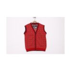 Toontoy Erkek Çocuk Desenli Okul Yelek Kırmızı 10 YAŞ