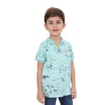 Toontoy Erkek Çocuk Desenli Tişört Mint Yeşili 7 YAŞ