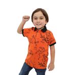 Toontoy Erkek Çocuk Desenli Tişört Oranj 6 YAŞ