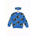 Toontoy Erkek Çocuk Dinazor Baskılı Sweatshirt - 4 Yaş - Saks