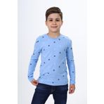 Toontoy Erkek Çocuk Dümen Baskılı Tişört Mavi 10-11 YAŞ