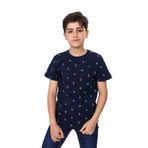 Toontoy Erkek Çocuk Dümen Ve Çapa Baskılı Tişört Lacivert 6-7 YAŞ