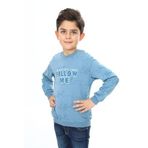 Toontoy Erkek Çocuk Follow Me Baskılı Sweatshirt Mavi 5 YAŞ