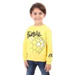 Toontoy Erkek Çocuk Football Baskılı Sweatshirt Sarı 3 YAŞ