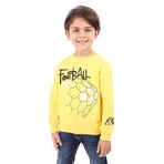 Toontoy Erkek Çocuk Football Baskılı Sweatshirt Sarı 6 YAŞ