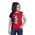 Toontoy Erkek Çocuk Garni Detaylı Baskılı Tişört Kırmızı 5 YAŞ