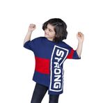 Toontoy Erkek Çocuk Garnili Strong Baskılı Tişört Lacivert 12 YAŞ