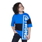 Toontoy Erkek Çocuk Garnili Strong Baskılı Tişört Saks 14 YAŞ
