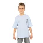 Toontoy Erkek Çocuk Göğsü Üçgen Nakışlı Tişört Mavi 6-7 YAŞ