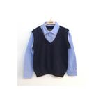TOONTOY Erkek Çocuk Gömlek Yaka Okul Sweatshirt, 14 Yaş, 13376-, Mavi, erkek-çocuk