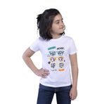 Toontoy Erkek Çocuk Gözlük Baskılı Tişört Beyaz 3 YAŞ