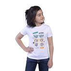 Toontoy Erkek Çocuk Gözlük Baskılı Tişört Beyaz 4 YAŞ