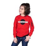 TOONTOY Erkek Çocuk Handsome Baskılı Sweatshirt, 4 Yaş, 13508-, Kırmızı, erkek-çocuk