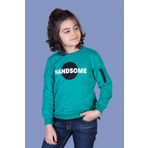 Toontoy Erkek Çocuk Handsome Baskılı Sweatshirt Yeşil 3 YAŞ