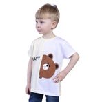 Toontoy Erkek Çocuk İki Renkli Ayıcık Baskılı Tişört Sarı 1 YAŞ