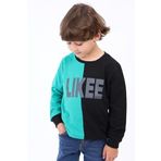 Toontoy Erkek Çocuk İki Renkli Baskılı Sweatshirt Yeşil 5 YAŞ