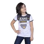Toontoy Erkek Çocuk Jeans Baskı Tişört Beyaz 5 YAŞ