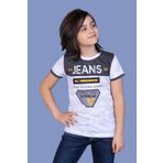 Toontoy Erkek Çocuk Jeans Baskı Tişört Mavi 8 YAŞ