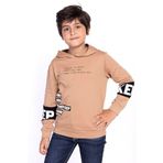Toontoy Erkek Çocuk Kapşonlu Kolları Garnili Sweatshirt Kahverengi 6 YAŞ