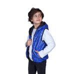 TOONTOY Erkek Çocuk Kapşonlu Parlak Yelek, 10 Yaş, 13460-, Saks, Erkek Çocuklar