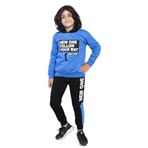 Toontoy Erkek Çocuk Kapüşonlu Baskılı Eşofman Takımı Saks 6-7 YAŞ