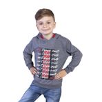 Toontoy Erkek Çocuk Kapüşonlu Baskılı Sweatshirt Antrasit Melanj 8 YAŞ