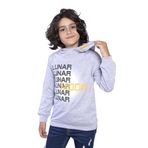 Toontoy Erkek Çocuk Kapüşonlu Baskılı Sweatshirt Gri Melanj 8 YAŞ