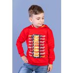 Toontoy Erkek Çocuk Kapüşonlu Baskılı Sweatshirt Kırmızı 10 YAŞ