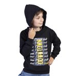 Toontoy Erkek Çocuk Kapüşonlu Baskılı Sweatshirt Siyah 10 YAŞ