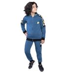 Toontoy Erkek Çocuk Kapüşonlu Garni Detaylı Eşofman Takımı Petrol Mavi 6-7 YAŞ