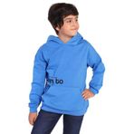 Toontoy Erkek Çocuk Kapüşonlu Kanguru Cepli Baskılı Sweatshirt Saks 10 YAŞ