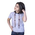 Toontoy Erkek Çocuk Kapüşonu Şeritli Tişört Gri Melanj 10 YAŞ