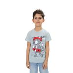 Toontoy Erkek Çocuk Kaykay Kedi Baskılı Tişört Yeşil 6 YAŞ